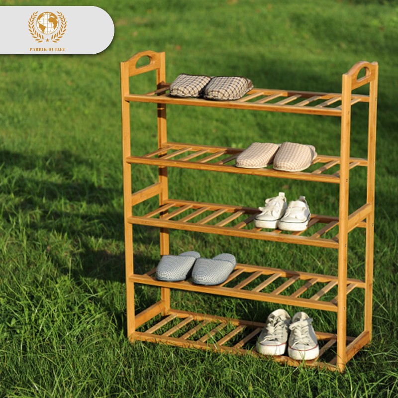 Rak Sepatu Susun Bambu Rak Multifungsi Penyimpanan Sepatu Sendal Tipe  Simple Minimalist HRS201 | Shopee Indonesia