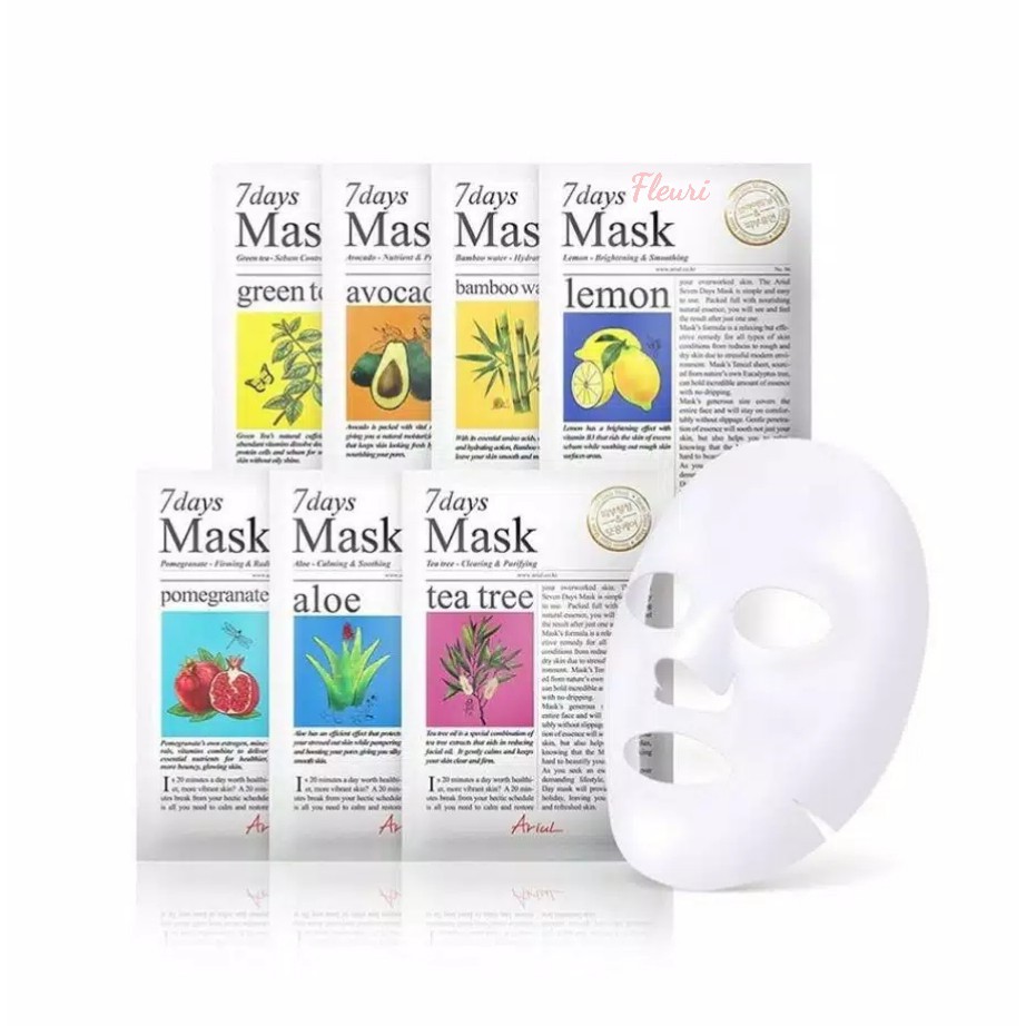 Ariul 7 Days Mask Sheet 20GR Masker Wajah korea Skincare Sheetmask Masker Ariul 20g Made in