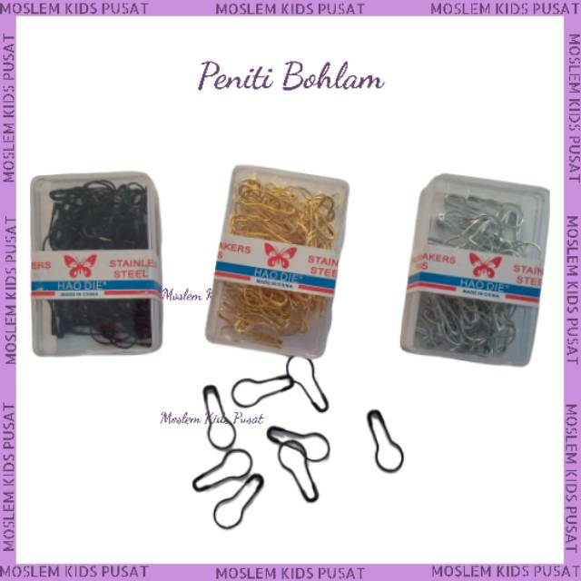 Peniti bohlam Anti Nyangkut, Dijual perPack isi +/ 75pcs, Jilbab Aman