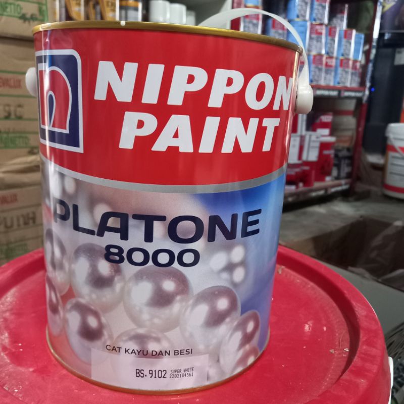 Jual Cat Minyak Besi Kayu Platone 8000 Super White 3.785 L Shopee
