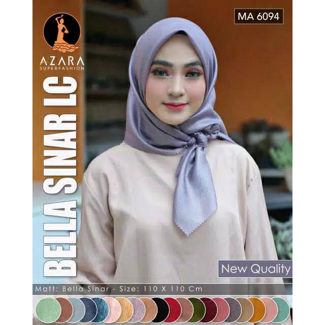 SEGIEMPAT BELLA SINAR AZARA KERUDUNG HIJAB JILBAB POLOS GROSIR MURAH