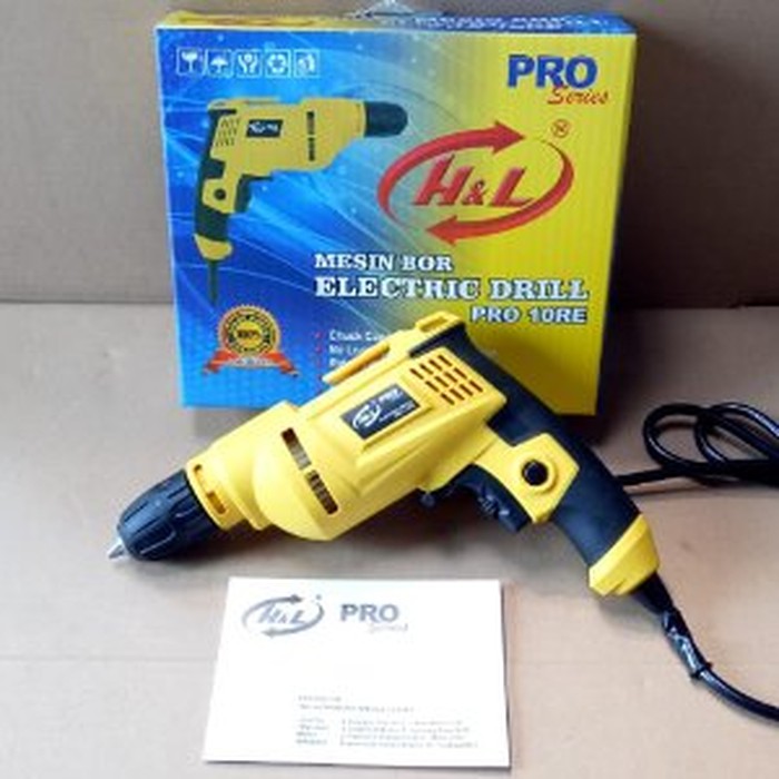 au7 Mesin Bor Drill 10mm Atau Bor Tangan Listrik 10mm Model Keyless Pro10 Shopee Indonesia
