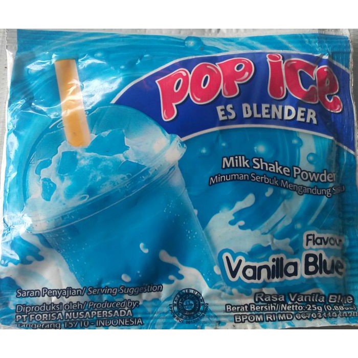 Jual Pop Ice Blender Aneka Rasa Pop Ice Milkshake 25gr Shopee Indonesia