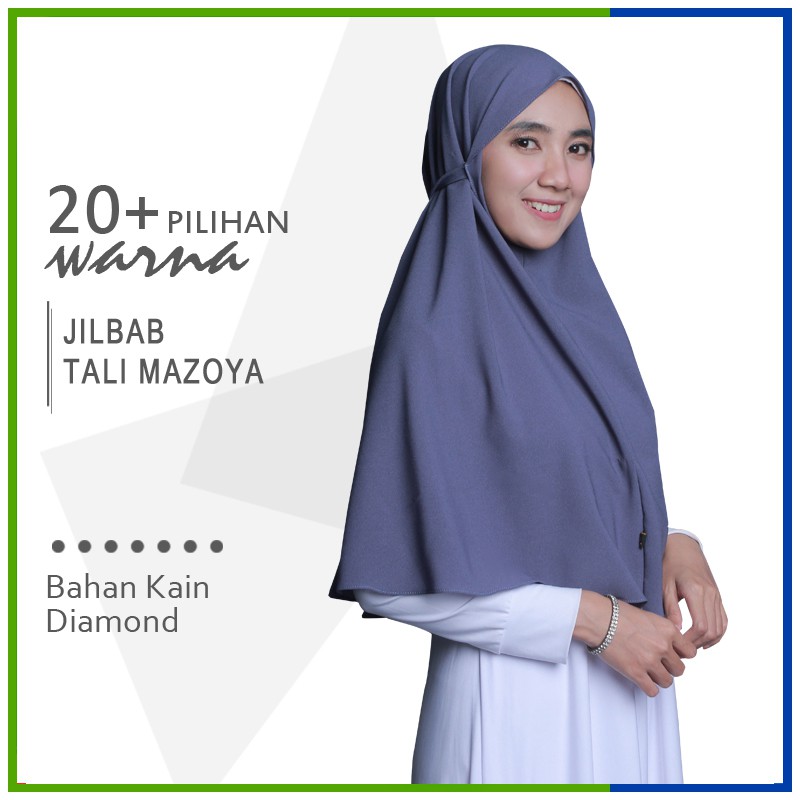 Termurah! Jilbab Tali Instan Hijab Maryam Diamond Crepe Kerudung Tali