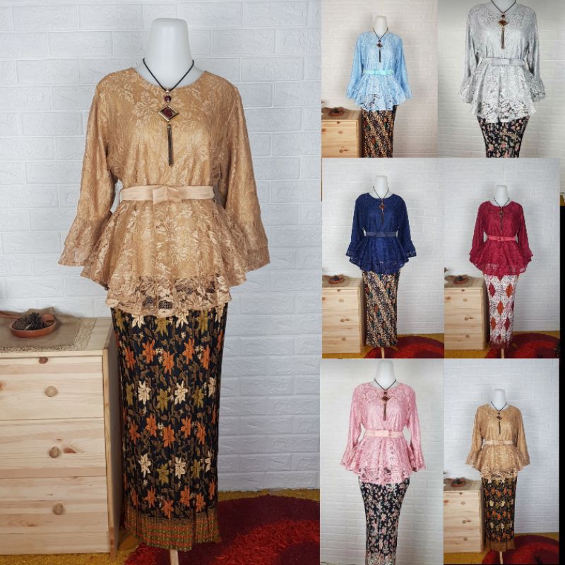 Atasan Kebaya Brokat / brukat Rinjani / kebaya wisuda