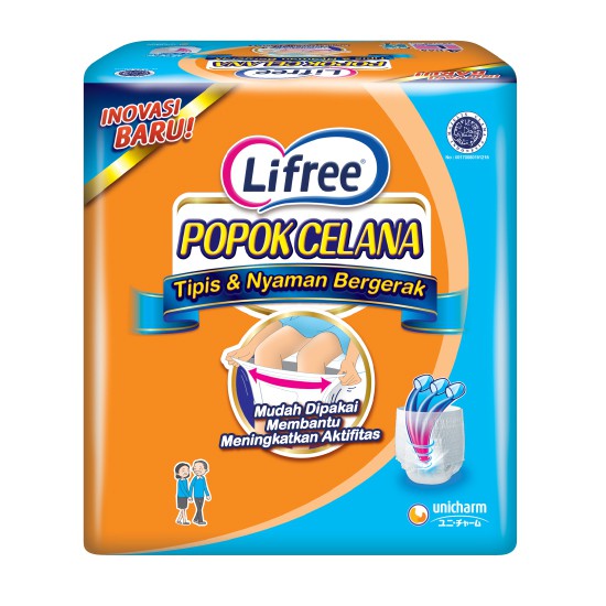 100 pcs Lifree XL 1 2 dus + BONUS 4 pcs Popok Celana Dewasa Pampers