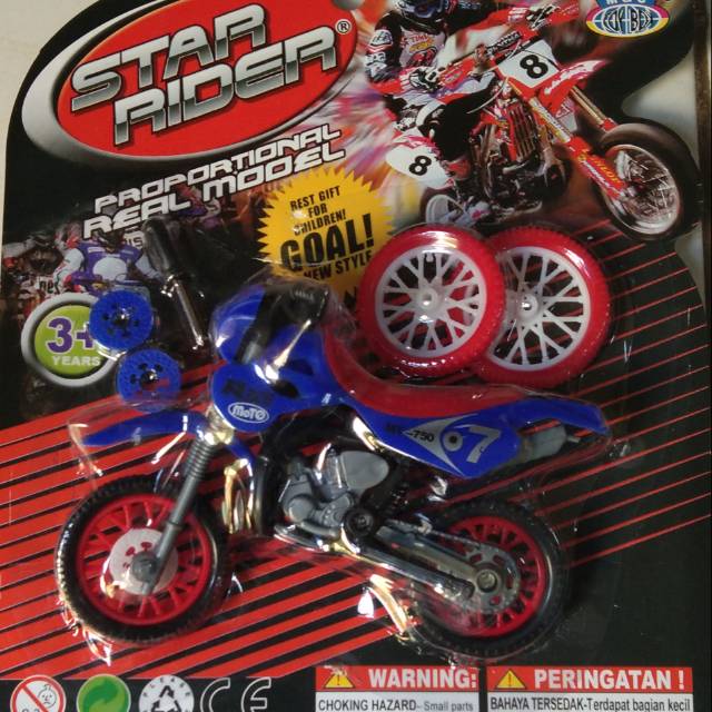 Jual Mainan Anak Motor Trail Lengkap Bonus Dua Ban Dan Obeng Dan Gearbox Mc 323 | Shopee Indonesia
