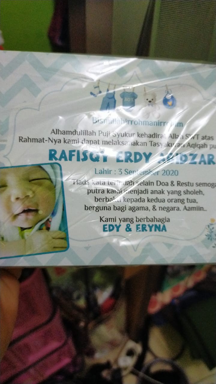 Kartu Ucapan Selapan / Aqiqah / Turun Tanah Hemat Shopee