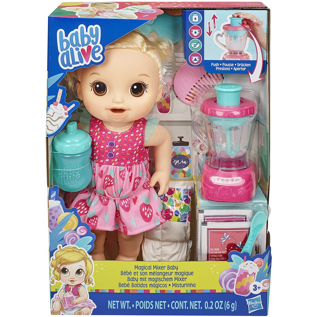 Jual Baby Alive Magical Mixer Baby Blonde Hair Doll Boneka Mainan Anak Perempuan Original Rambut Pirang | Shopee Indonesia