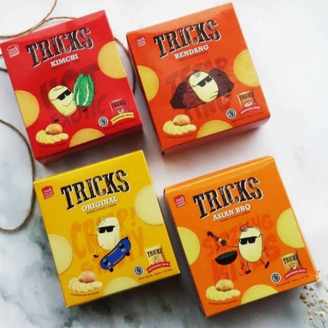 BEST SELLER Tricks biskuit kentang potato baked chips halal LOW CARO