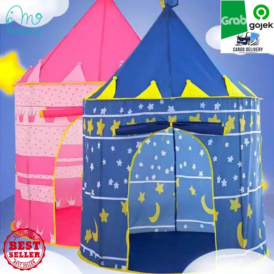 Jual Tenda Bulan Bintang Anak Castle Mainan Kemah Kemahan Mainan Rumah Rumahan Anak Balita Camping Jumbo | Shopee Indonesia