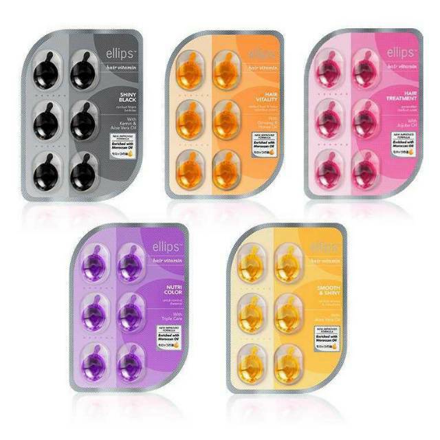 Elips Ellips Hair Vitamin Treatment Blister 6s & Elips Hair Mask