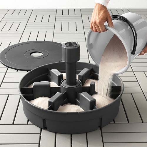 parasoll fot ikea Jual Samso + Gryto Tenda Payung Dengan Dasar, Krem/Abu-Abu, Uk 200 Cm Indonesia|Shopee Indonesia