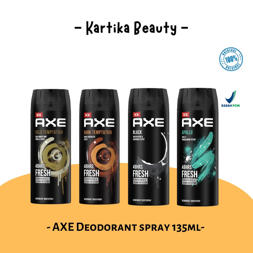 Jual AXE DEODORANT BODY SPRAY 135 ML DEODORAN SPRAY PARFUM COWOK PARFUM