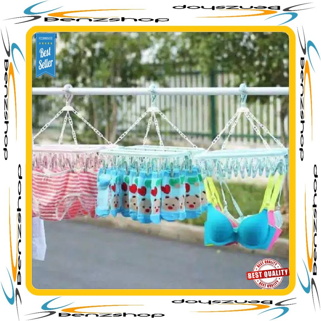Hanger Serbaguna 32 Jepit B02343 sock hanger jepitan jemuran praktis