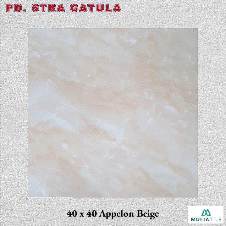 Jual Keramik Mulia Tile 40 x 40 Appelon Beige/Grey Ubin Lantai Mulia