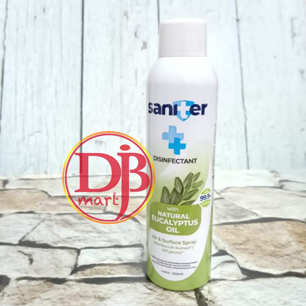 Jual SANITER Disinfectant Eucalyptus Oil Aerosol Spray 200ml Shopee