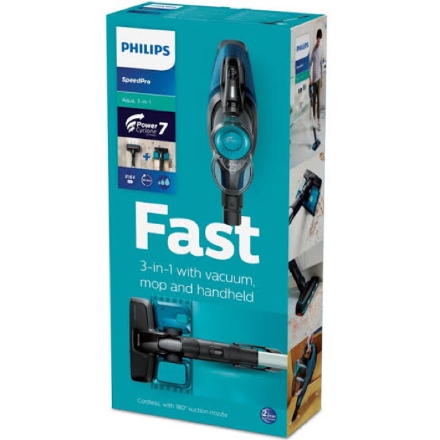 Jual Philips Fc6728 Speedpro Aqua Cordless Vacuum Cleaner 3In1 - Blue | Shopee Indonesia