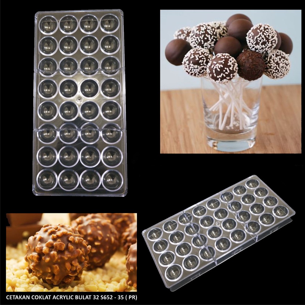 Jual Cetakan Coklat Acrylic Bulat32 S652-35 ( Pr ) | Shopee Indonesia