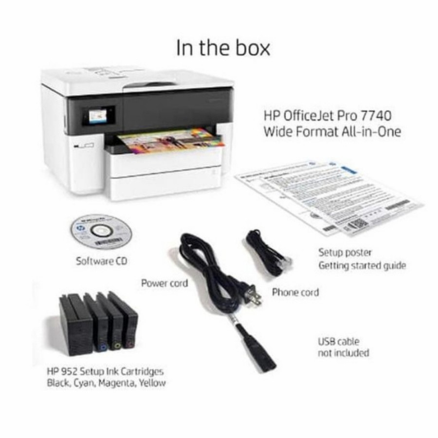Jual PRINTER HP OFFICE JET PRO 7740 PRINT ,SCAN ,COPY ,FAX A3 WIRELESS