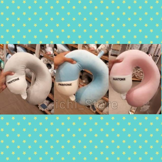 Jual Bantal Leher Miniso Pantone U Shaped Neck Pillow Miniso X