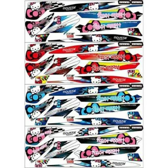 Jual STRIPING MIO SPORTY hello Kitty SMILE VARIASI YAMAHA STICKER decal motor semi full body