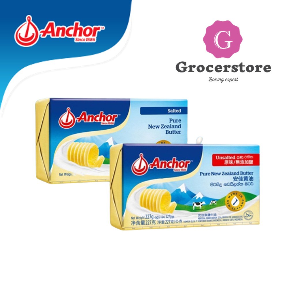 Jual Anchor Pats Salted / Unsalted Butter 227 gr Shopee Indonesia