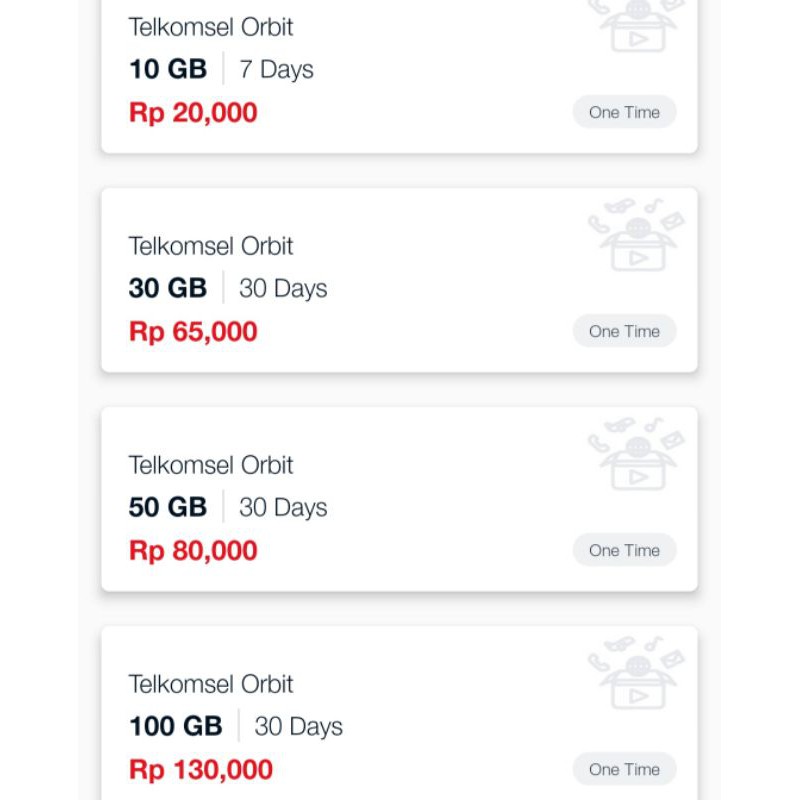 Paket Data Telkomsel ORBIT UNLIMITED Shopee Indonesia