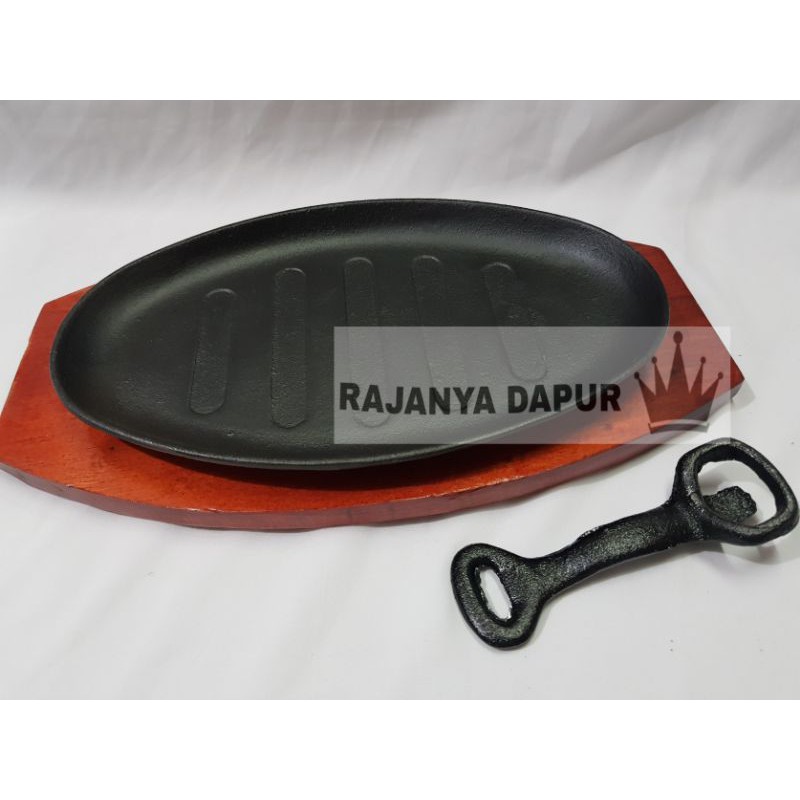 Jual Hot plate steak plus nampan kayu hotplate steak sunrise sun