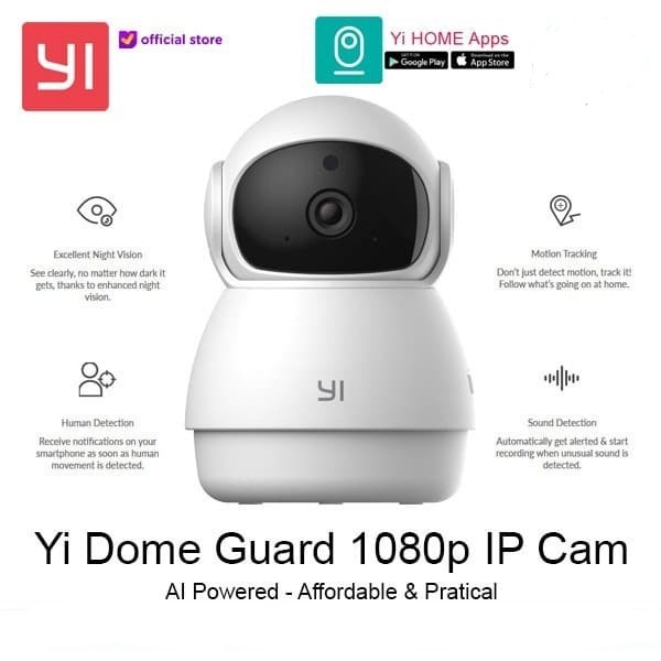 Jual CCTV Yi Dome Guard 1080p IP Camera Versi Internasional YI Dome Guard Shopee Indonesia