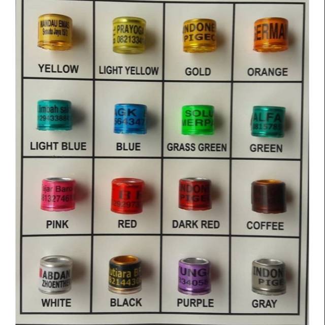 Jual Jual Ring Merpati Custom/ Ring Merpati Roda Ring Burung Dara Custom Gelang Merpati Request | Shopee Indonesia