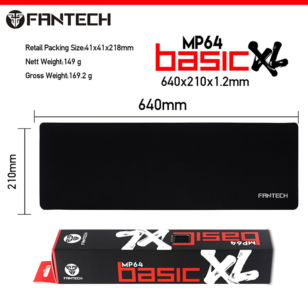 Jual MOUSEPAD GAMING FANTECH MP64 XL BASIC Ukuran 640 x 210mm Gaming Mouse Pad WL Shopee Indonesia