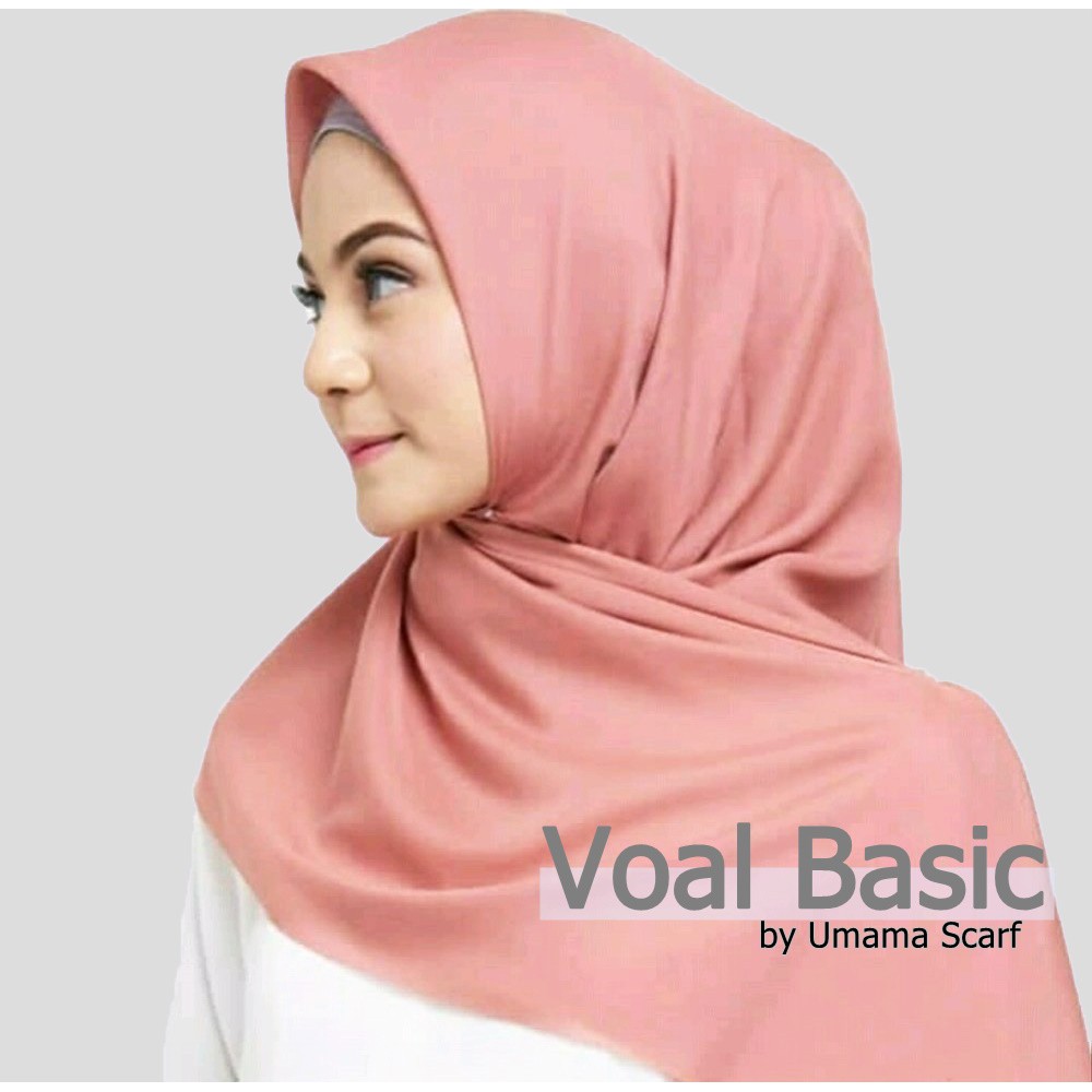 Jilbab Segiempat VOAL BASIC POLOS Scarf by Umama Hijab segi empat