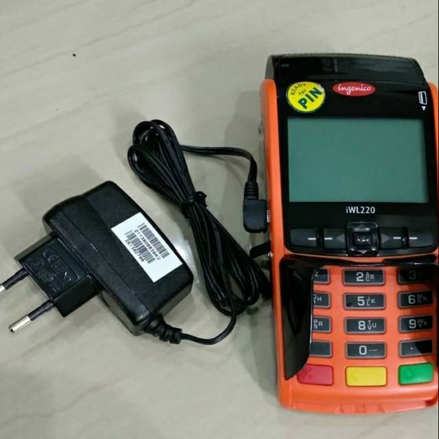 Charger adaptor mesin edc ingenico iwl220 original baru mesin edc bri bni bca mandiri Shopee
