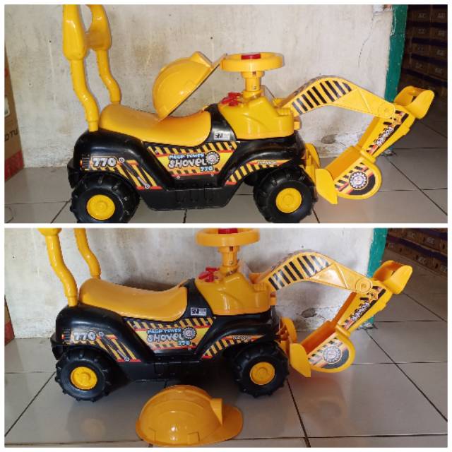 Mainan anak mobil mobilan model traktor bisa di naiki