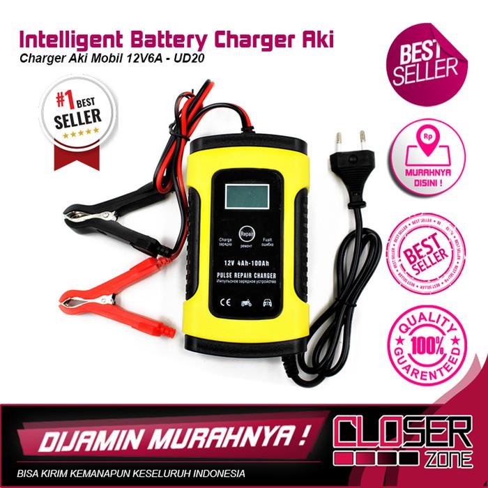 Accu Smart Fast Charger Aki Motor Mobil Intelligent Battery Charger 12V 6A  | Shopee Indonesia