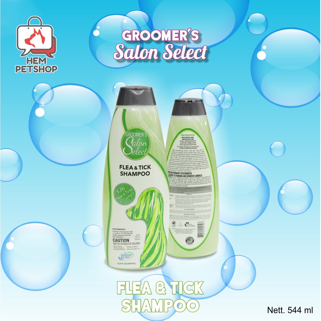 Jual Groomers salon select shampoo Dog flea & tick 544ml Shopee Indonesia