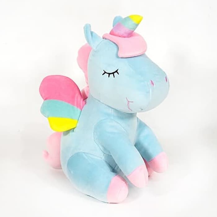Boneka Unicorn Jumbo Istana Boneka Sit Unicorn Rainbow S