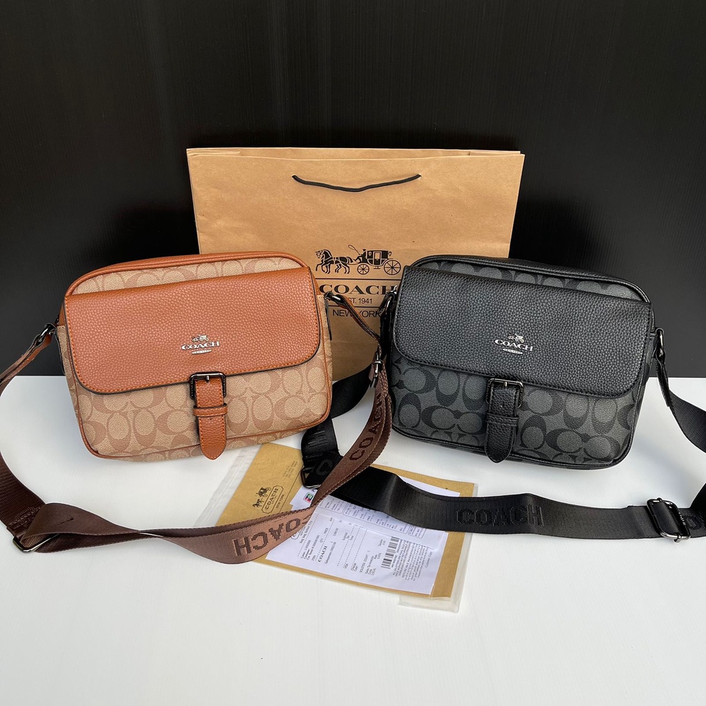 Jual Coach Signature Hudson Crossbody bag tas selempang pria premium sb