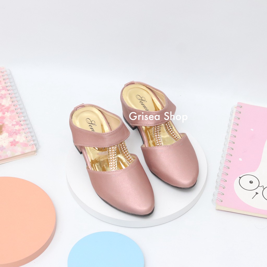 Grisea Sepatu Sandal Heels Anak Perempuan Kimmie Warna Pink HAA02