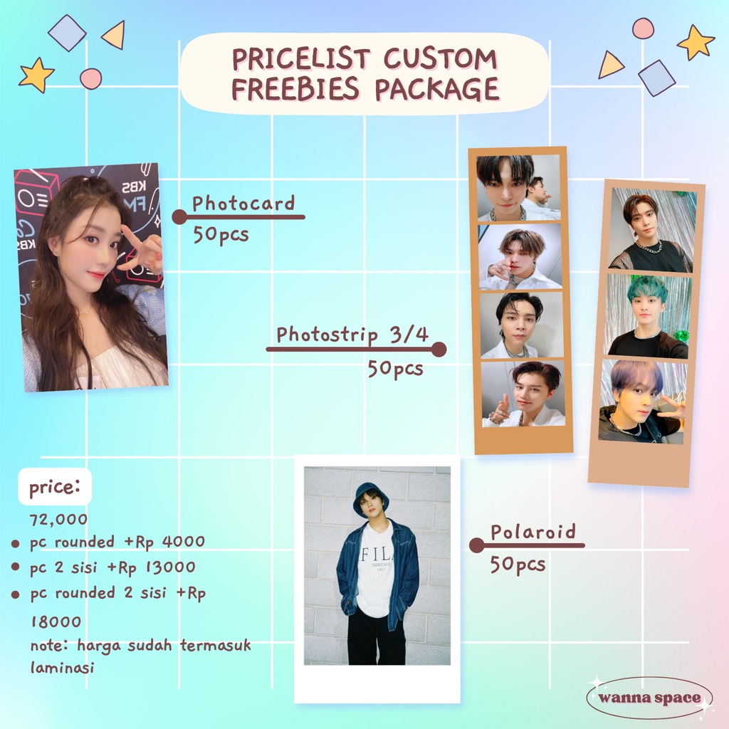 Jual CUSTOM FREEBIES CUSTOM PRINTS KPOP (PACKAGE) HEMAT LEBIH DARI 15