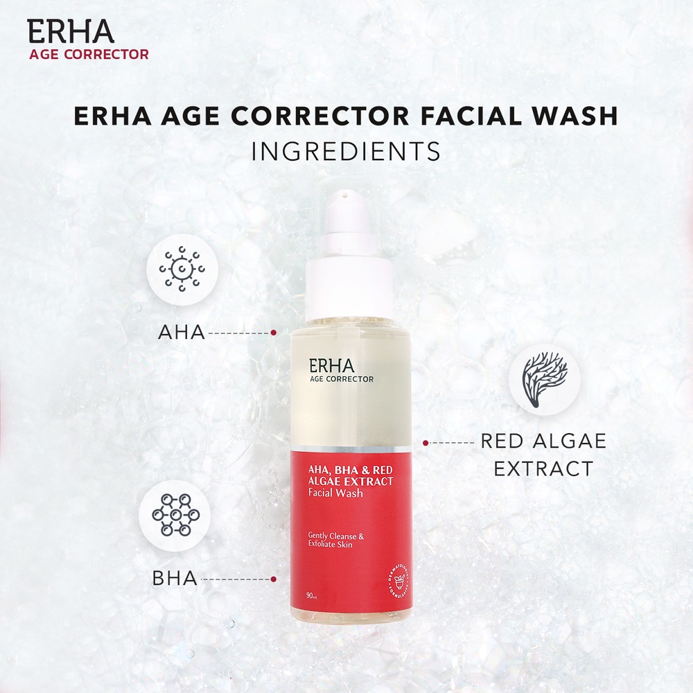 Jual ERHA AGE CORRECTOR FACIAL WASH AHA BHA 90ML Shopee Indonesia