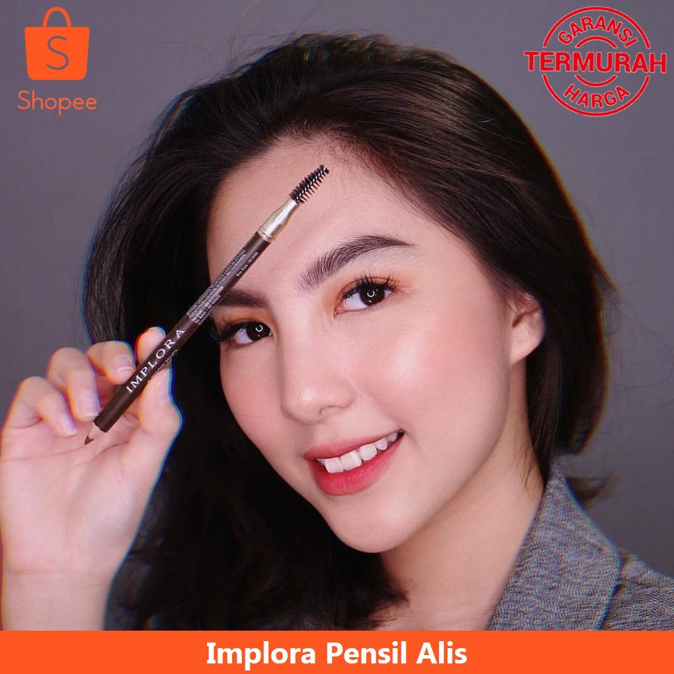 Jual Pensil Alis Implora Brown / Coklat / Black / Hitam / Eyebrow Pencil Celak Alis Warna Coklat Bpom | Shopee Indonesia