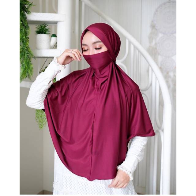 Radya Bergo 2in1 BERGO JERSEY PREMIUM / KHIMAR JERSEY RIFANY HIJAB