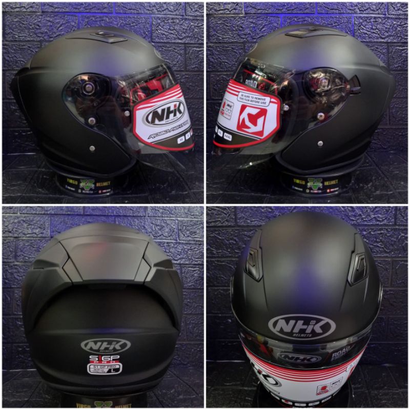 Jual NHK HELM S1 GP PRO SOLID BLACK DOFT NHK S1 GP PRO ORIGINAL DOUBLE(03)