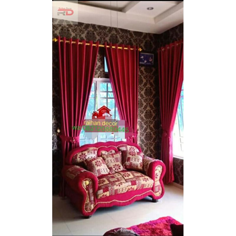 Gorden blackout polos import ungu maroon coklat abu Shopee Indonesia