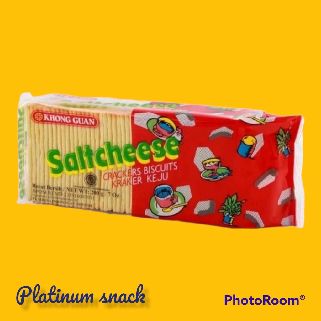 Jual Saltcheese Crackers Biskuit Keju 200 g Khong Guan Shopee Indonesia