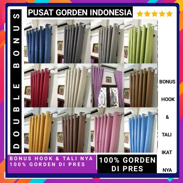 Gorden blackout polos PREMIUM khusus custom warna ABU MUDA Shopee