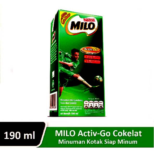 Jual Susu Milo Kotak Active Go Uht Coklat - 190 Ml | Shopee Indonesia