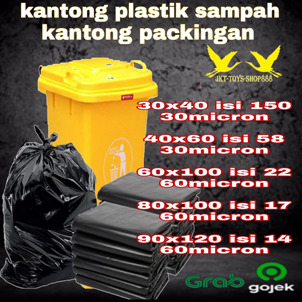 Jual 1KG KANTONG PLASTIK SAMPAH TRASH BAG UKURAN 90X120 80X100 60X100